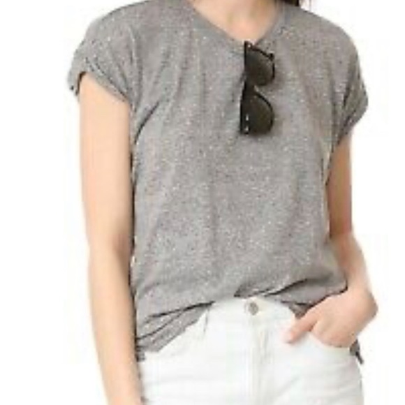 Current/Elliott Rolled Sleeve Crew Neck Tshirt sz1 - Picture 1 of 4